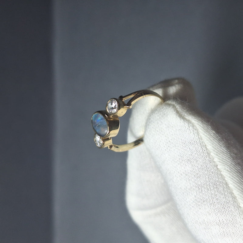 Vintage Triplet opal 9ct gold ring