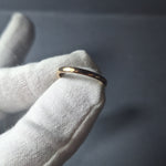 Skinny solid 9ct yellow gold wedding band