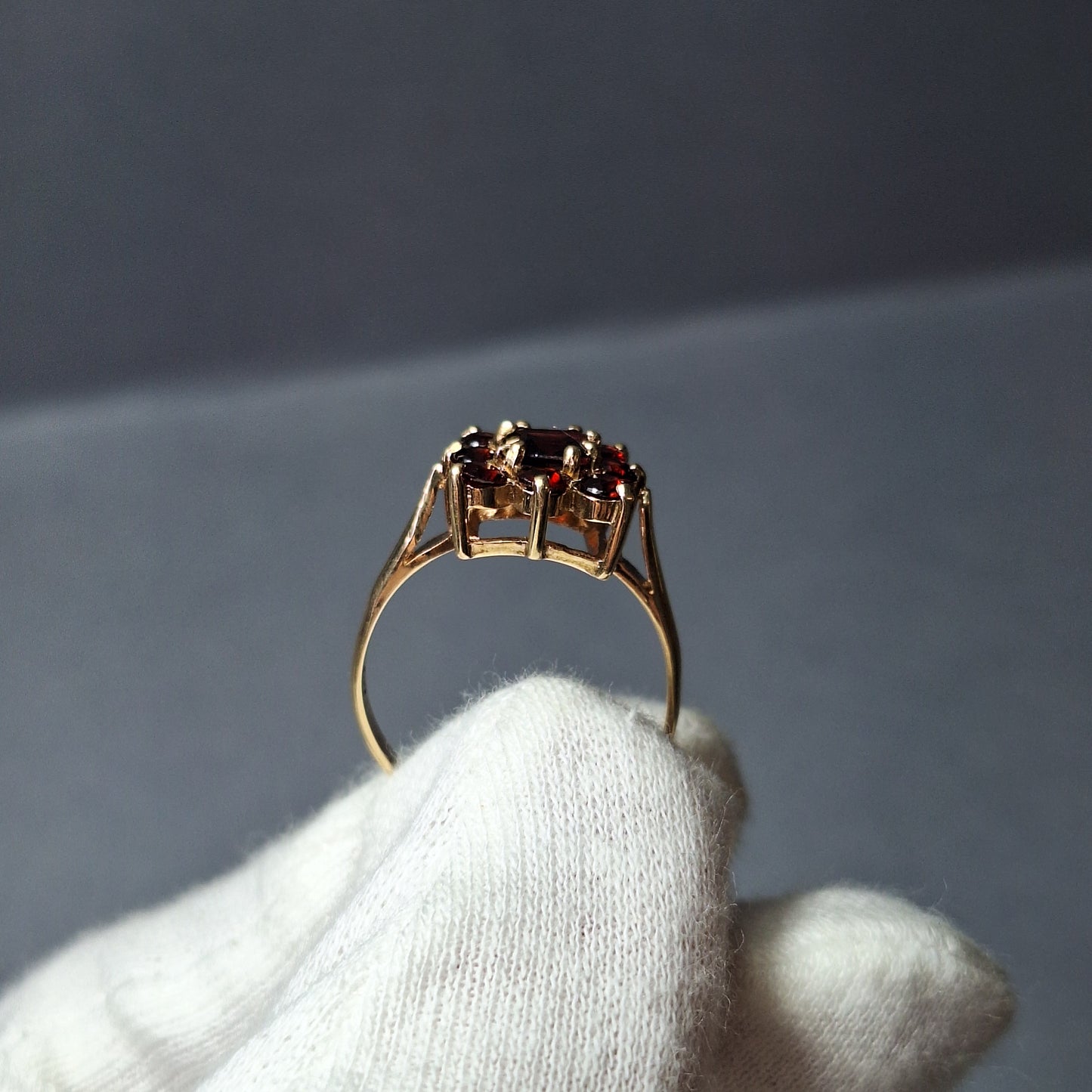 9ct Gold and Garnet Dress Ring