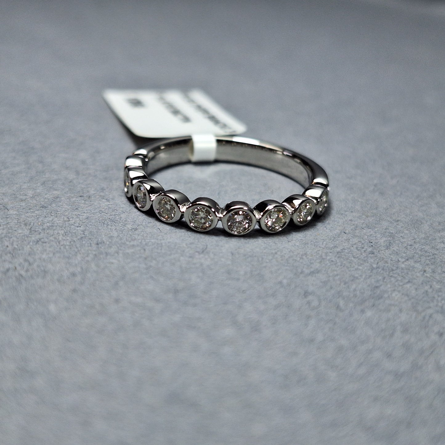 New Platinum Half Eternity Rub over Diamond Ring 0.36ct