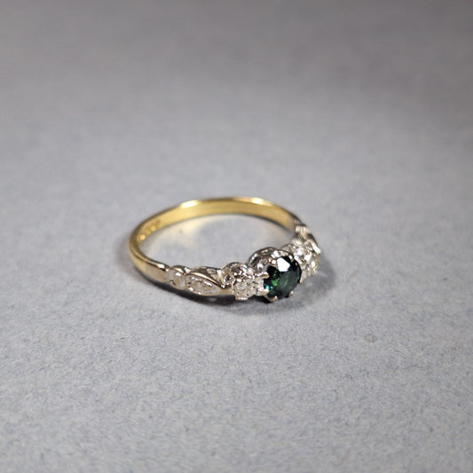 Vintage 18ct Gold and Sapphire and Diamond Dress Ring