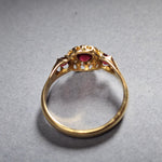 Vintage 18ct Ruby & Diamond ring