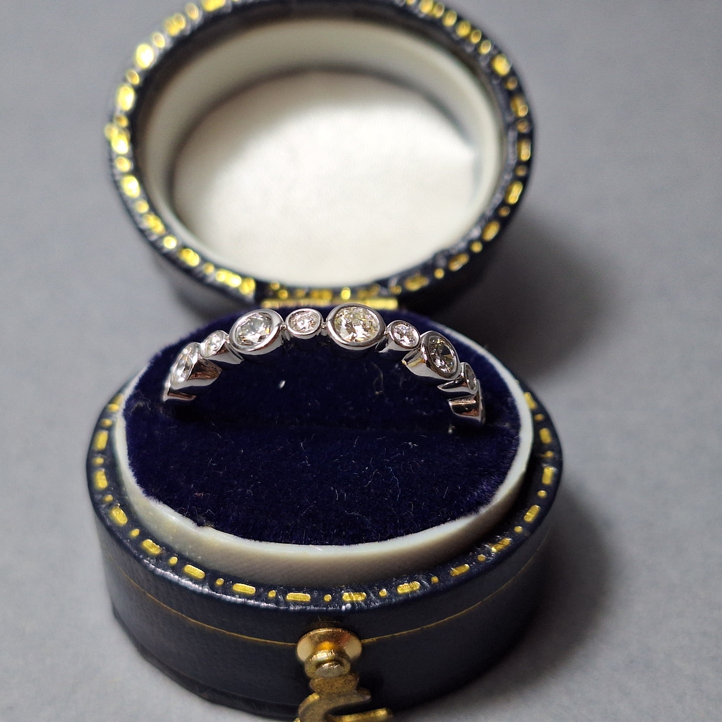 New Platinum Half Eternity Rub over Diamond Ring 0.36ct