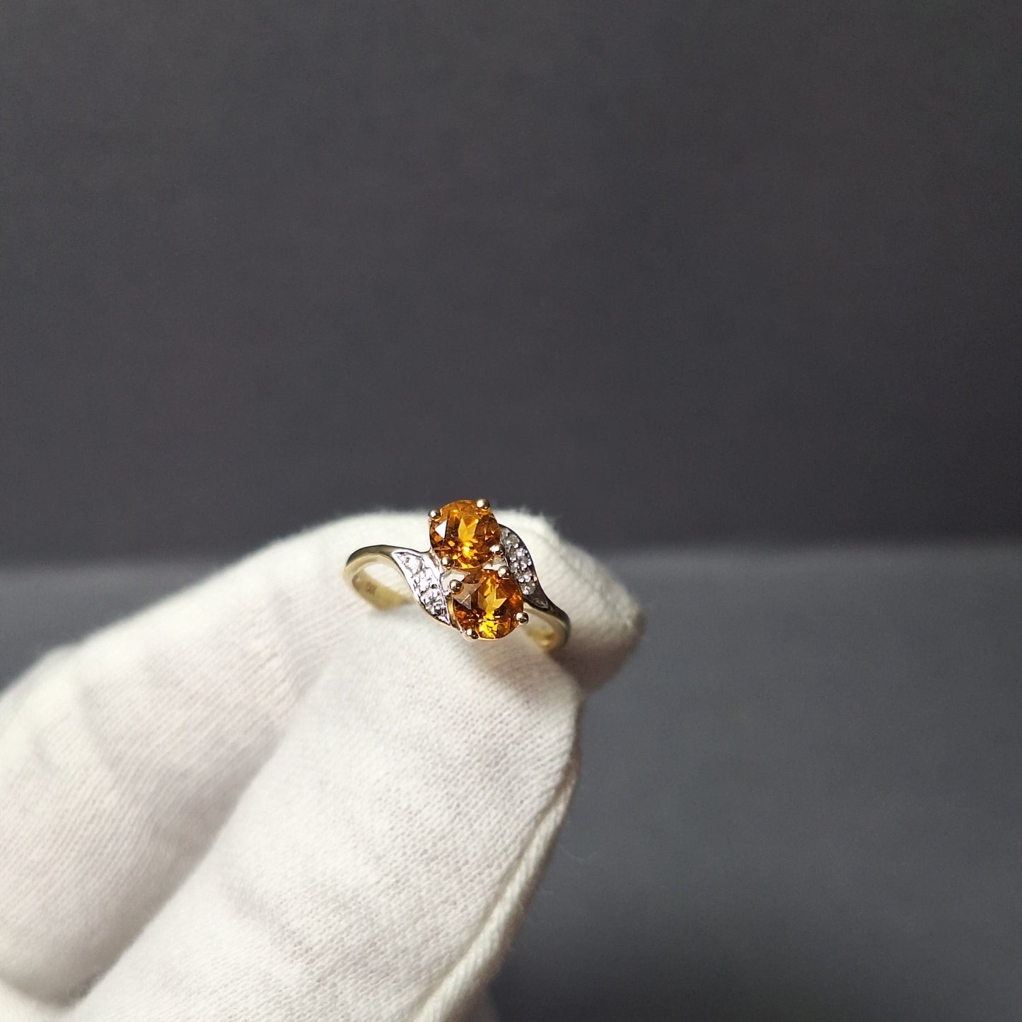 9ct Gold Citrine Dress Ring