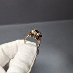 9ct Gold Garnet and Pearl Dress Ring