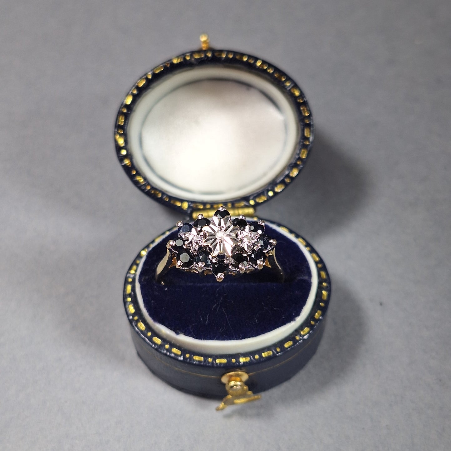 9ct Gold Sapphire and Diamond Dress Ring