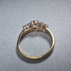 Five stoned Tanzanite 9ct Yellow gold ring