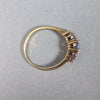 Five stoned Tanzanite 9ct Yellow gold ring