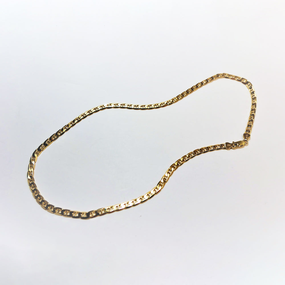 Vintage 9ct Gold Marine Link Chain 18"