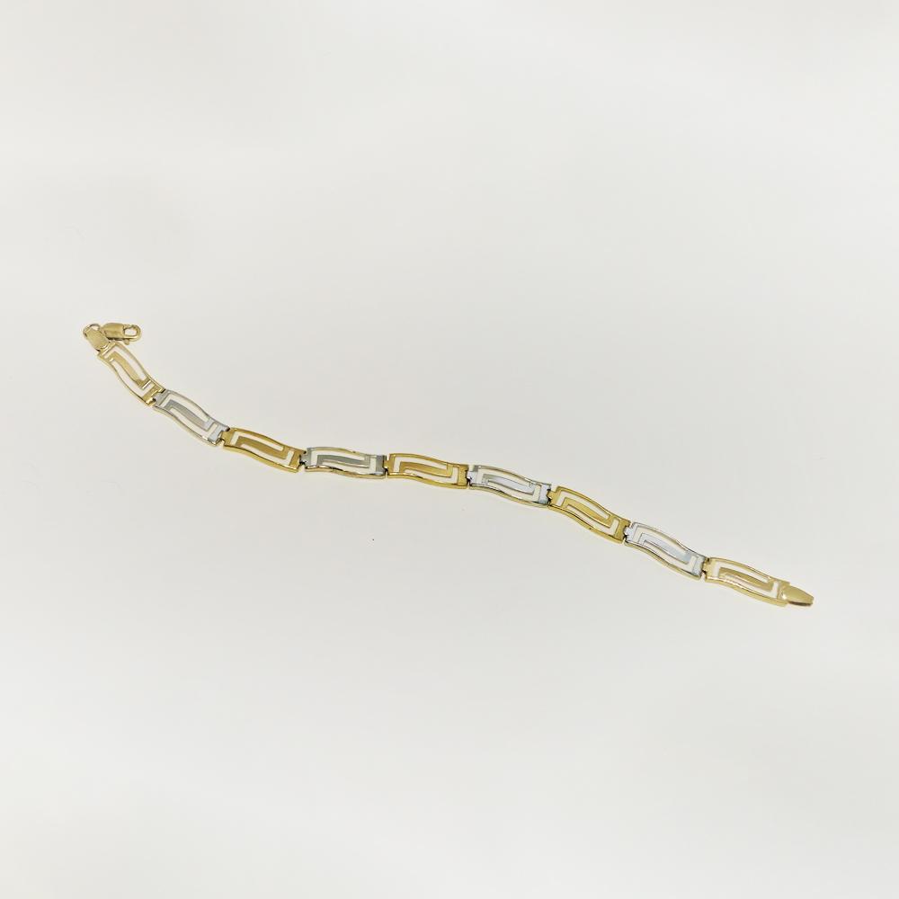 Vintage 9ct Yellow & White Gold Bracelet 8"