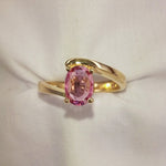 Vintage 18ct Gold Pink Sapphire and Diamond Ring
