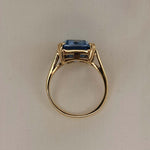 Vintage 9ct Gold Blue Stone Ring