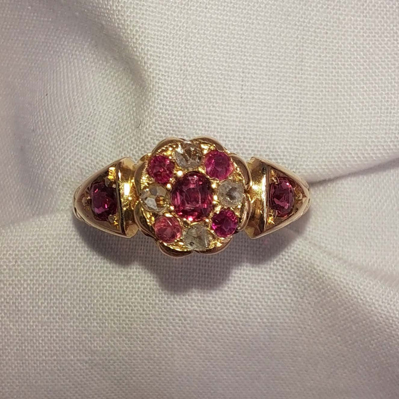 18ct Gold Ruby and Diamond Ring