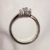 14ct White Gold White Sapphire Cluster Ring