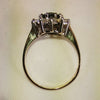 9ct Gold Sapphire and Cubic Zirconia Dress Ring