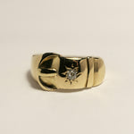 18ct Gold Diamond Set Buckle Ring