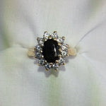 9ct Gold Sapphire Cubic Zirconia Dress Ring