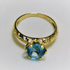 9ct Gold Blue Topaz Ring