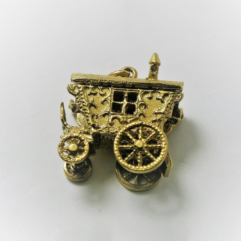 Vintage 9ct Gold Gypsy Caravan Charm