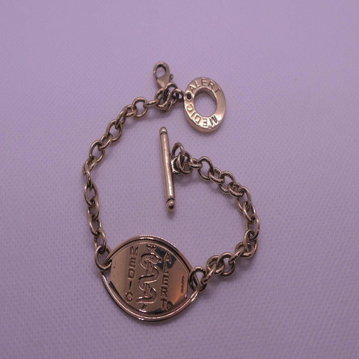 9ct solid yellow Gold Medic Alert bracelet