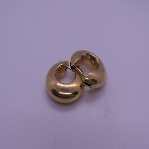 Yellow 9ct Gold hooped earrings