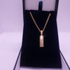 Vintage Style Solid 9ct Gold Ingot with a Central Diamond & Matching Chain