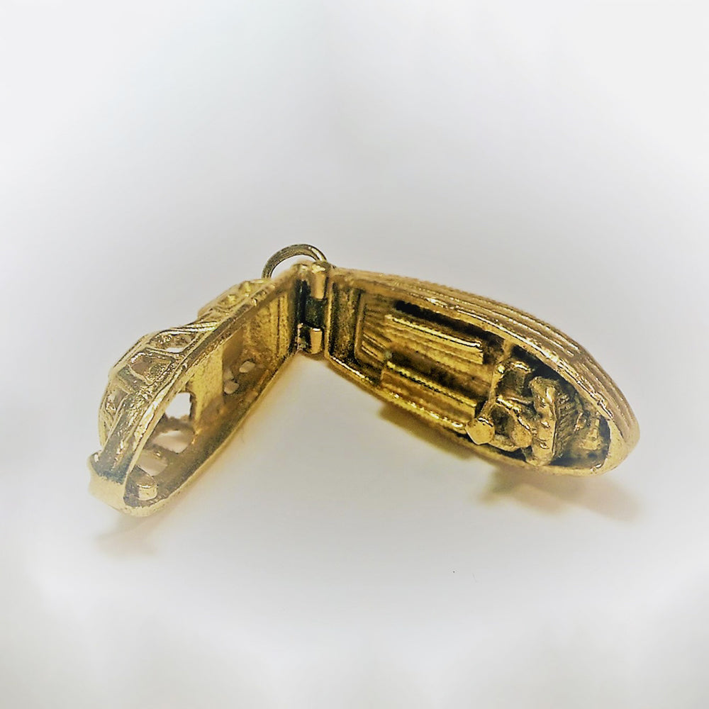 Vintage 9ct Gold Motor Boat Charm